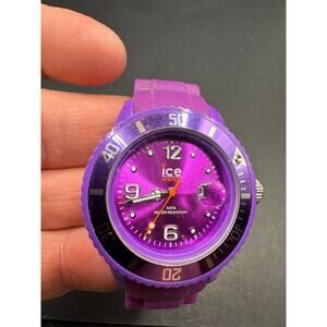 Ice Watch Ice Shadow Imperial Purple Rubber Band Plastic Case 5 ATM Date Watch